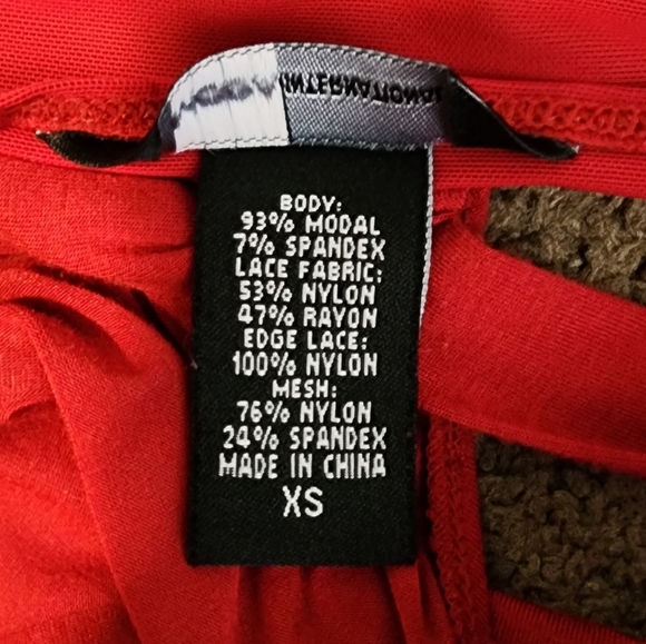 Red Halter Lace Tunic, Women's XS - Picture 6 of 7